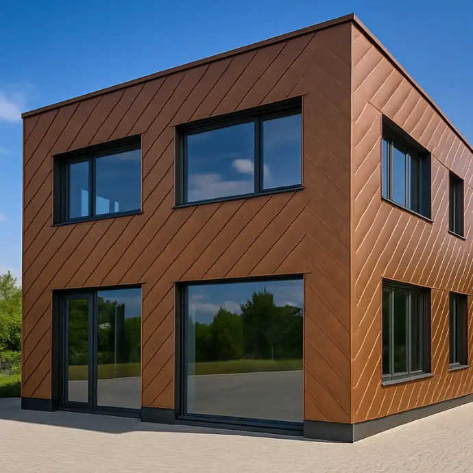 Metall Fassade Geschäftshaus Hollabrunn